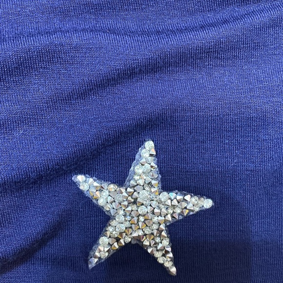 Knapp Studio Navy Tunic w/sparkle stars. Size 1X - Picture 6 of 9